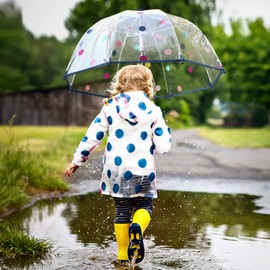 RONIARE Kids Clear Bubble Umbrellas for Rain Dome Windproof Umbrella for Kid Girls and Boys