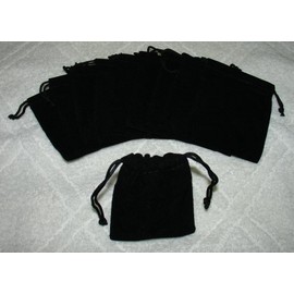 GYBest 3" X 4" (50/100/150/200) Wholesale - Black Velvet Cloth Jewelry Pouches / Drawstring Bags (150)