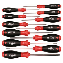 Wiha 36267 12-Piece T5-T40 Torx Driver Set with Soft Finish