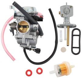 KLF300 Carburetor for 1986-2005 Kawasaki KLF 300, Kawasaki BAYOU 300 ATV Carb with Fuel Filter Petcock Tank Valve Switch