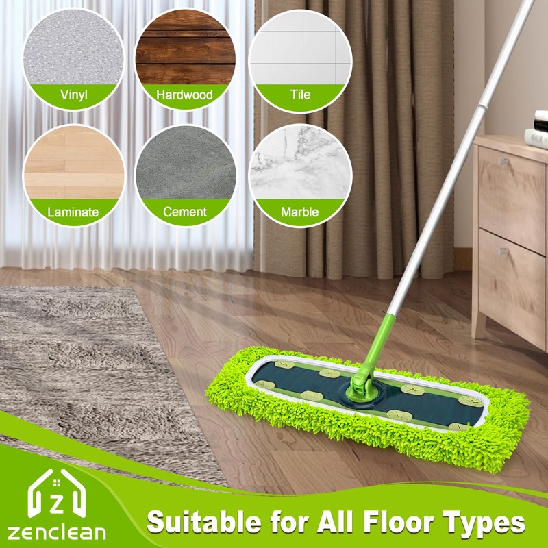 Reusable Microfiber Mop Pads 4 Pack Compatible with SwifferSweeper XL