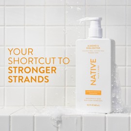 Native Shampoo and Conditioner Contain Naturally Derived Ingredients| All Hair Type Color & Treated, Fine to Dry Damaged, Sulfate & Dye Free - Almond & Shea Butter, 16.5 fl oz each (2 pack)