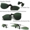 YAMEIZE Polarized Clip-on Frameless Sunglasses Anti-Glare UV400 Protection Flip Up