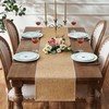 Table Runner Wood Colour Hessian Style Farmhouse Long Rustic Dining