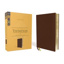 KJV, Thompson Chain-Reference Bible, Genuine Leather, Calfskin, Brown, Red Letter, Comfort Print