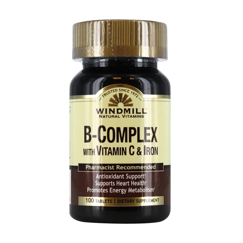 Windmill B-Complex Tablets with Vitamin C and Iron Supplement -