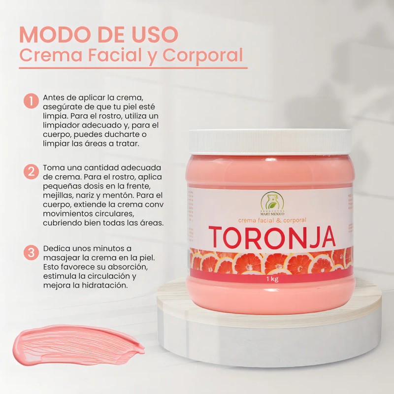 Crema Corporal Facial Toronja Kilo