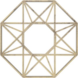 Ekena Millwork CMPP40GDAPG Guardian Architectural Grade PVC Pierced, Antiqued Pale Gold Urethane Ceiling Medallions 40"OD x 15 1/2"ID x 1"P