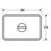AG 18-8 Stainless Steel Square Bat Lid, 11.8 x 9.3