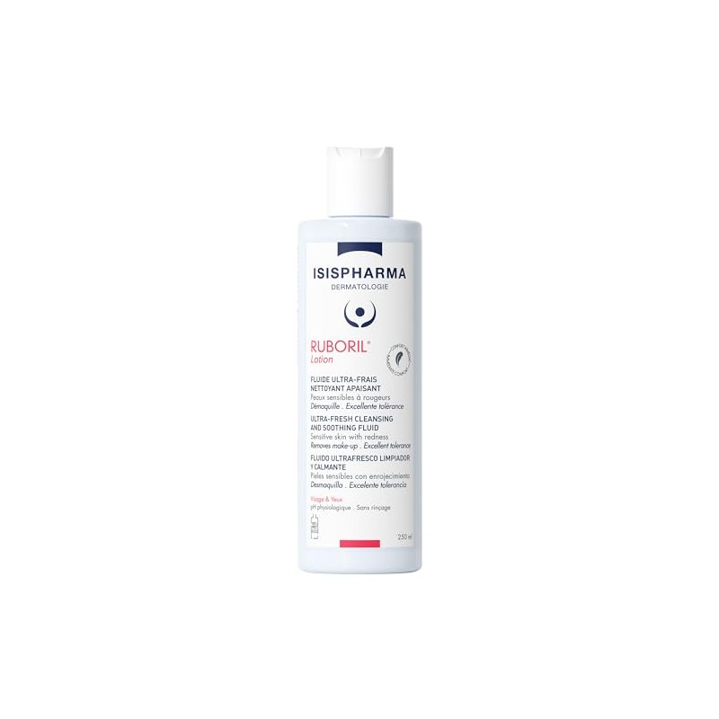 ISISPHARMA Ruboril Loción Limpiadora Ultra Fresca para Piel Sensible, Calmante,