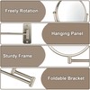 JANEEVA 8" Wall Mounted Makeup Mirror, 10X Magnifying Mirror with