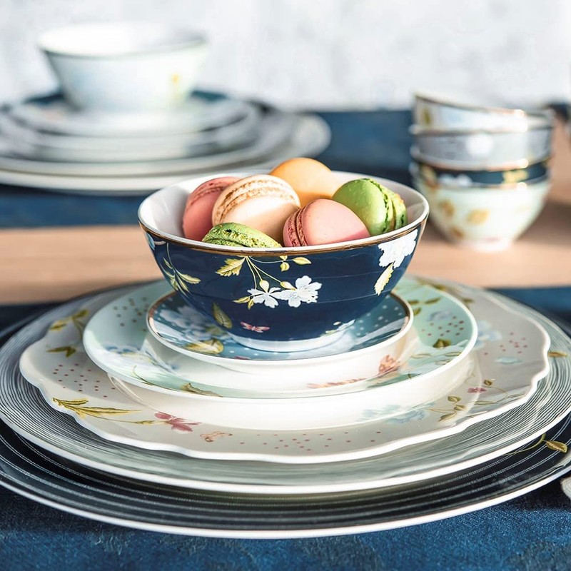 Laura Ashley Heritage Collectables - Midnight Pinstripe 16cm Bowl