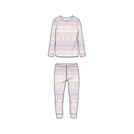 PJ Salvage Kids Baby Girl's Long Sleeve Kids Set Nordic Nights Pajamas, Pastel Pink