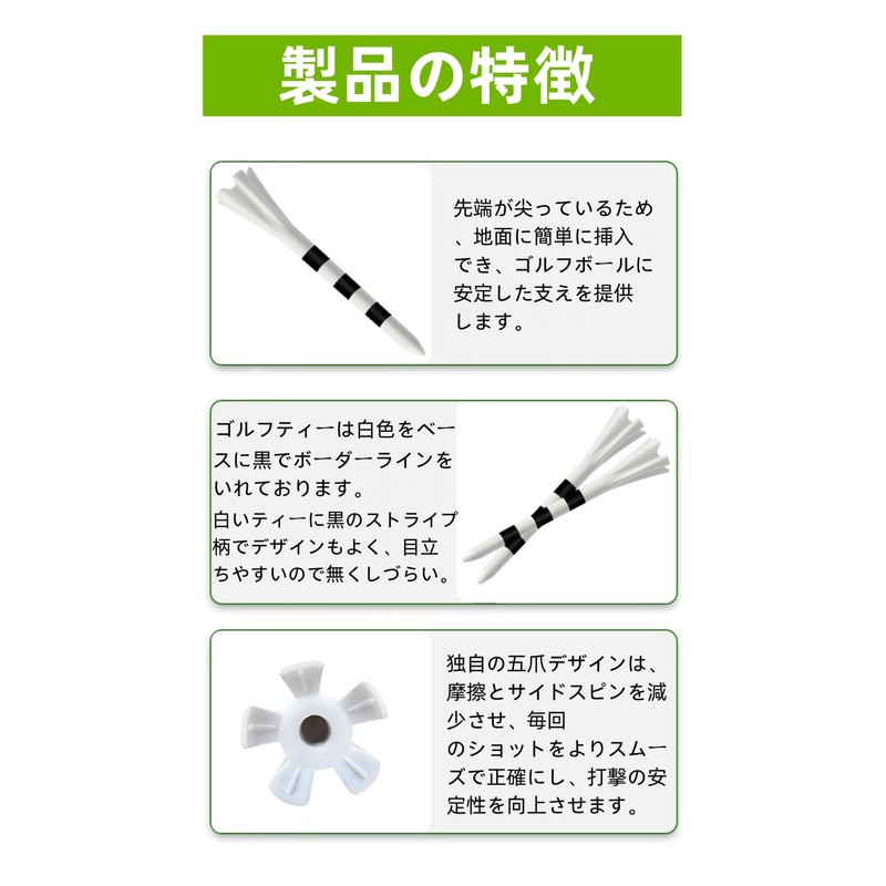 YFFSFDC Golf Tees Long Tees 83mm Graduated Height Adjustable Low