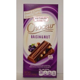 Choceur German Milk Chocolate with Raisins and Hazelnuts Bundle 7.05oz/200g - 3 Bars