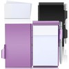 Zonon 6 Pieces Metal Pocket Notebook Aluminum Notepad with Pen