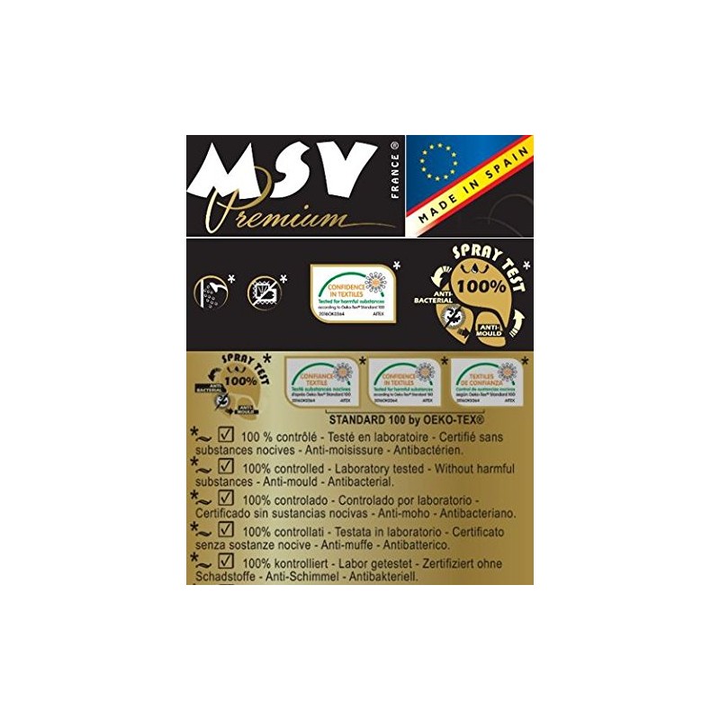 MSV Shower Curtain, Grey/Brown, Unique Size