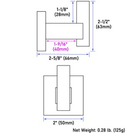 Suyar Towel Hook Matte Black, SUS304 Stainless Steel Bathroom Robe Hook, Bath Towel Holder, Coat Hook for Wall