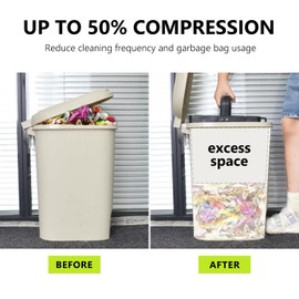 UPTTHOW Handheld Trash Compactor Tool for Space Saving in Waste Bin, Non-Contact Portable Household Garbage Manual Press Tool, Ideal for All Homes