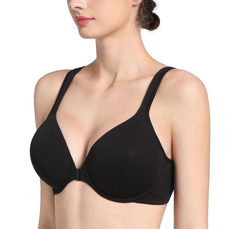 Lemorosy Front Closure Posture Bra Back Support Smoothing Underwire Comfortable
