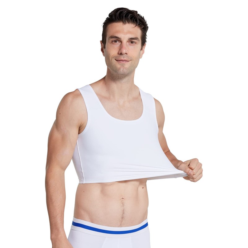 BaronHong Men's Conceal Gynecomastia Pullover Chest Binder Compression Slimming Undershirt