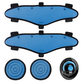 Hard Hat Top Pads and Sweatbands for Safety Helmet, Washable Hard Hat Cooling Liner Accessories Set, Suspension Sweat Band Replacement, Reusable Inserts Headband, Blue, 4 PCS