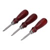 3pcs Leather Edger Sharp Professional Trimming Working Kit with Wooden