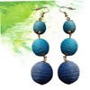 FOMIYES Bohemian Ball Drop Earrings with Thread Design Lightweight Dangle