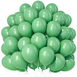 Teselife Sage Green Balloons, 100Pcs 12 Inch Matte Retro Green Balloons, Olive Green Party Balloons for Men Women Birthday Baby Shower Anniversary Engagement Graduation Wild One Party Decorations
