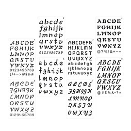 Tofficu 8pcs English Letter and Number Stencils Alphabet Templates for Crafting Painting Scrapbooking and DIY Projects Calligraphy Stencil for More