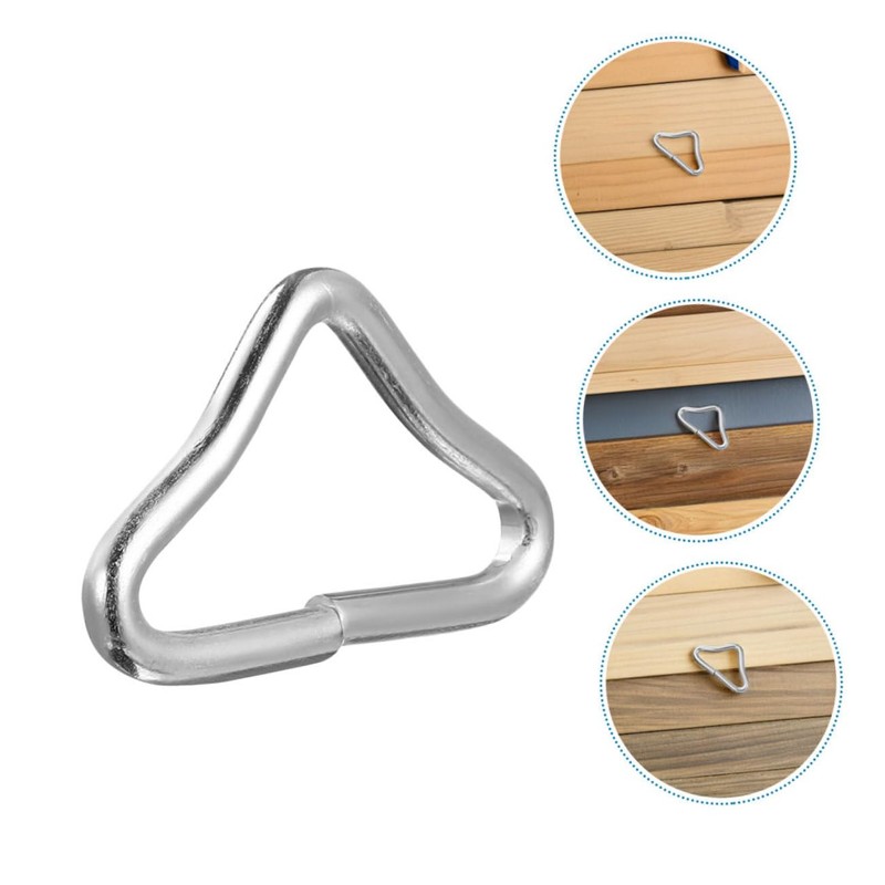 Abaodam 24pcs Trampoline Triangle Rings Galvanized Steel Replacement Hardware for