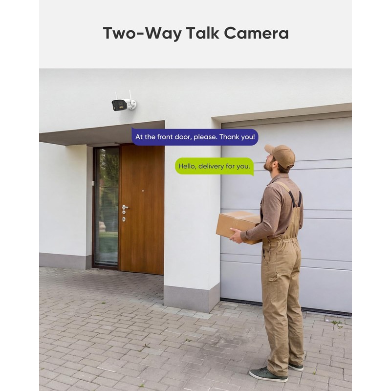 SANNCE 4MP Dual Lens Security Camera - 170° Ultra-Wide Angle,