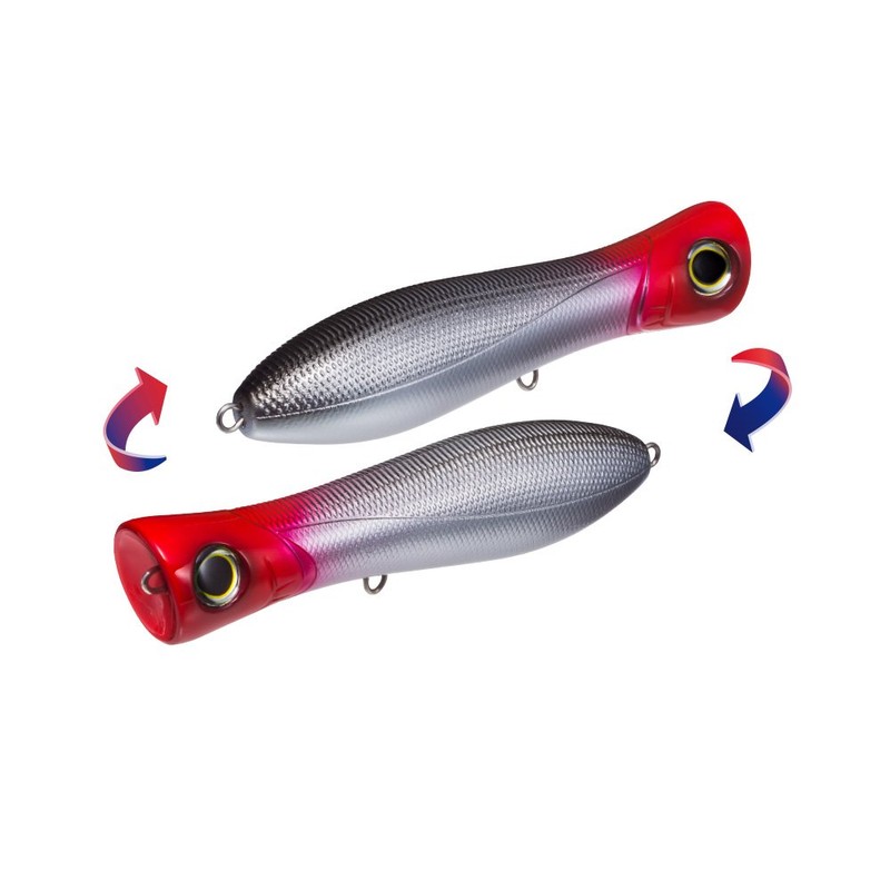 Yo-Zuri R1155-CRH Bull Pop Floating Lure, Red Head