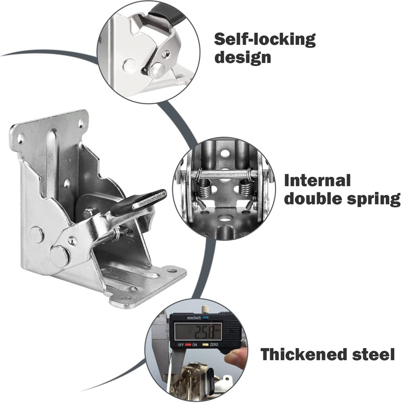 Folding Hinge Pack of 2 Table Legs Folding Locking Table