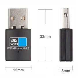 xelea USB WiFi Bluetooth Adapter, Bluetooth 4.2 150Mbps WiFi Dongle Network Card, WiFi Bluetooth Receiver Transmitter