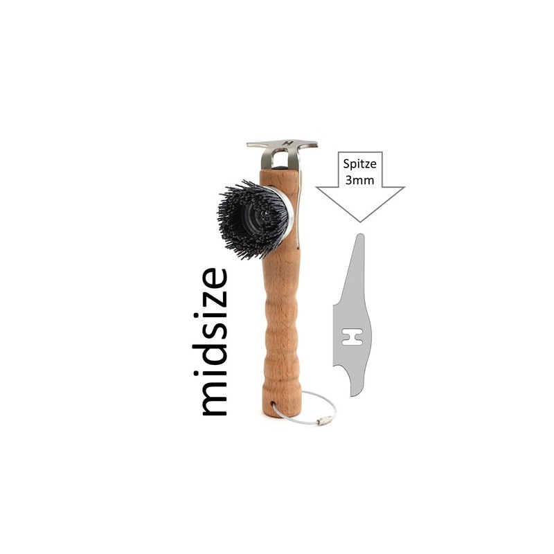Hobber Midsize Hoof Pick for Horses, Stainless Steel, Ergonomic Handle,