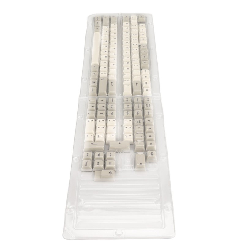Keyboard Keycaps Retro Grey White 122 Keys PBT Theme Keycap