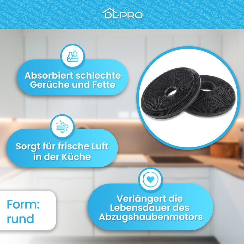 DL-pro 2 x Carbon Filter Activated Carbon Filter for Bosch