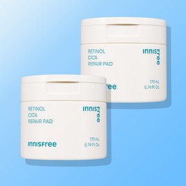 Innisfree [Double Set] Innisfree Retinol Cica Repair Pad 60 count x 2 / Exfoliating, Texture Care, Cooling, Gentle, Eggshell Skin