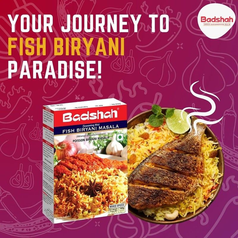 Badshah, Fish Biryani Masala, 100 Grams(gm)
