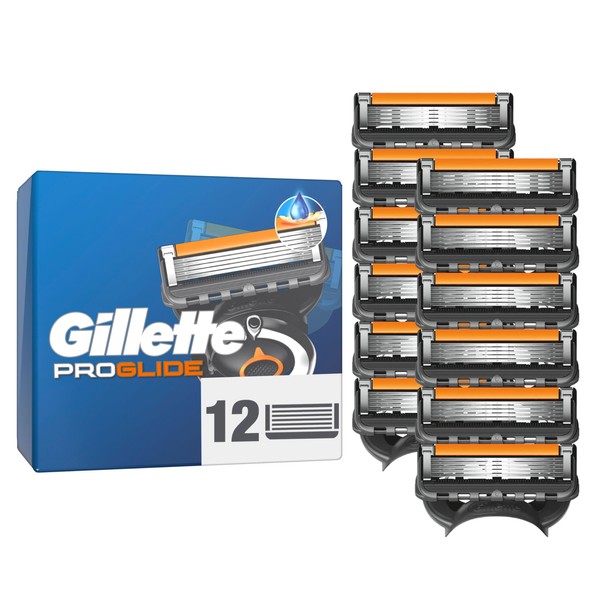 Gillette Fusion5 Proglide 12 Replacement Blades with 2x Glide Strips