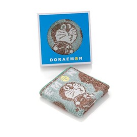 Towel Museum Mirai Doraemon Silhouette Towel Handkerchief, Green, Approx. 9.8 x 9.8 inches (25 x 25 cm), 21-2580100, Approx. 9.8 x 9.8 inches (25 x 25 cm)
