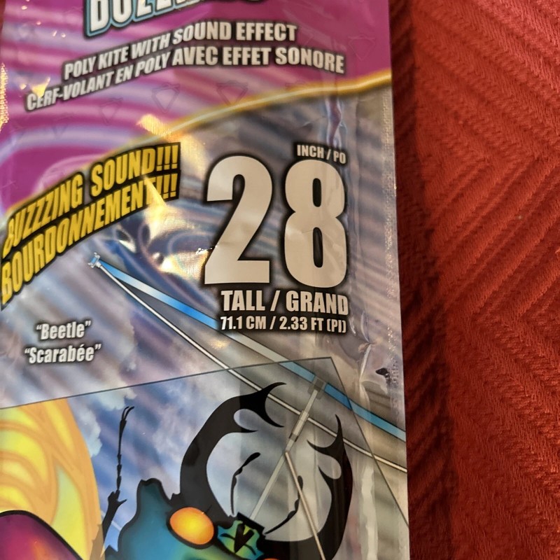 X Kites Kite Beetle 28in Buzzkite Poly W/Sound Effect SkyTails