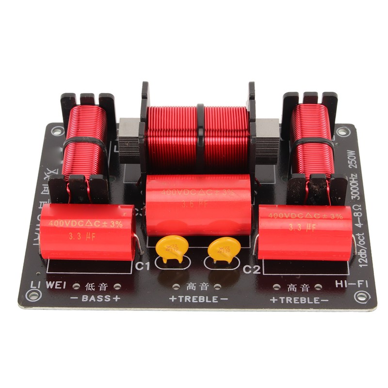 3 Way Crossover Filter Professional PCB Treble Bass Sound Frequency