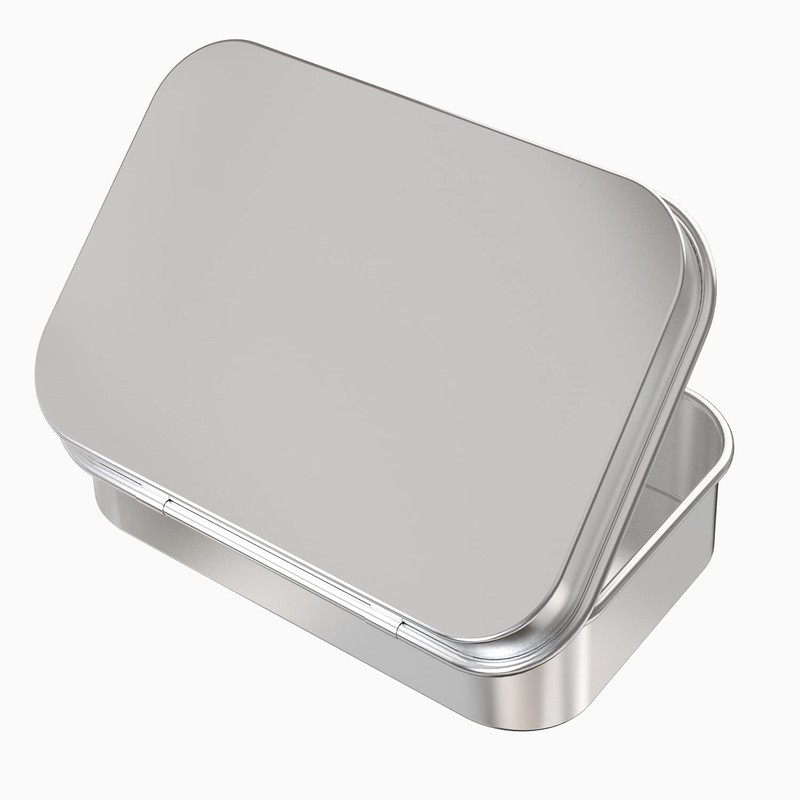 12 Pcs Metal Hinged Tin Box Container Mini Portable Small