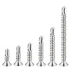 Wensilon（105pcs） for Sheet Metal Self-Tapping Screws 410 Stainless Steel Flat