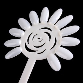 Flower Shaped Acrylic False Nail Tips Palette Display Fan (Quantity: 120pcs)