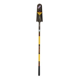 Structron-STR-S604 Drain Spade 14 Gauge Shovel with Premium Fiberglass Handle (Various Size and Style), 48" Premium Fiberglass handle with ProGrip, S600 Power Series- 16" / Forward Turned Step Head