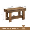 HOKYHOKY Solid Wood Entryway Bench - 31.5" Farmhouse Small Storage