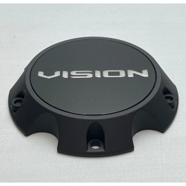 Vision Satin Black Wheel Center Cap W/Screws C355SB-75V